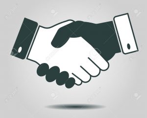 handshake icon, partnership, business finance concept - vector illustration fully editable, you can change form and color
